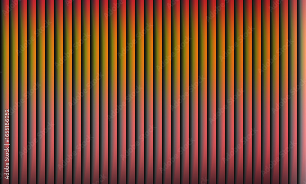 Poster vertical gradient lines background in shades of orange and red color