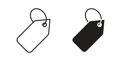 Price Tags in Simple Design Isolated on White Background