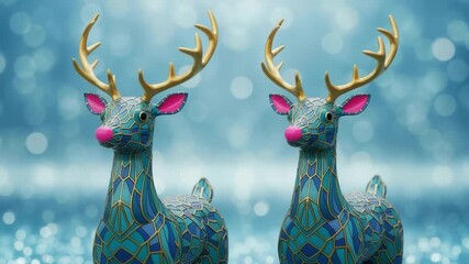 Christmas deer in the forest - Powered by Adobe