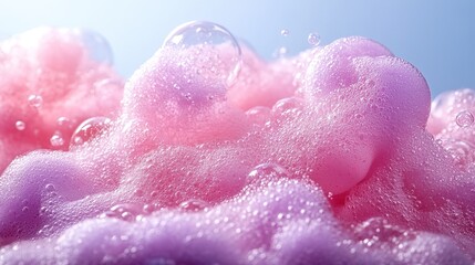 Fototapeta premium Bubbly Pink and Purple Foam Texture for Beauty, Spa, or Cosmetic Design Projects