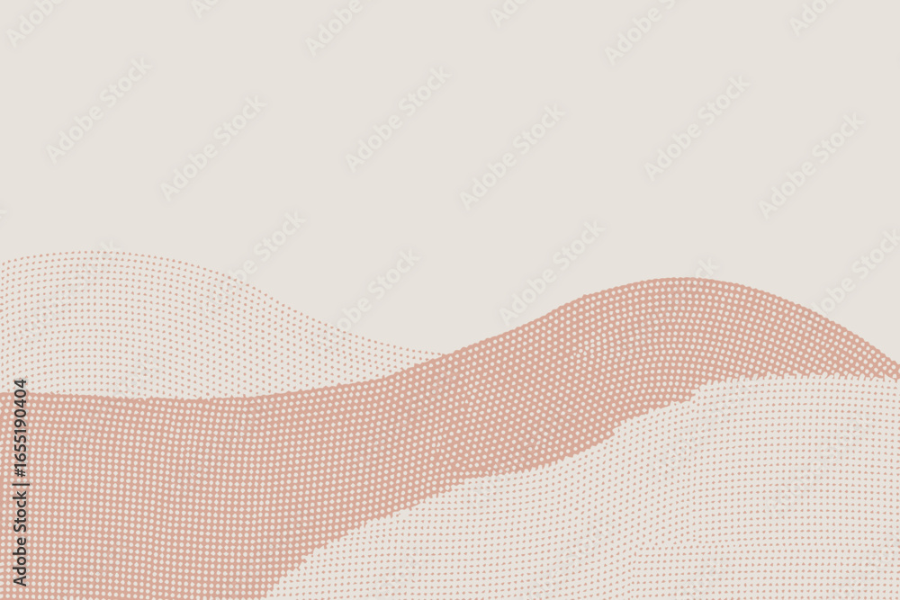 Poster abstract background featuring textured waves in soft pink and beige tones with a minimalist aestheti