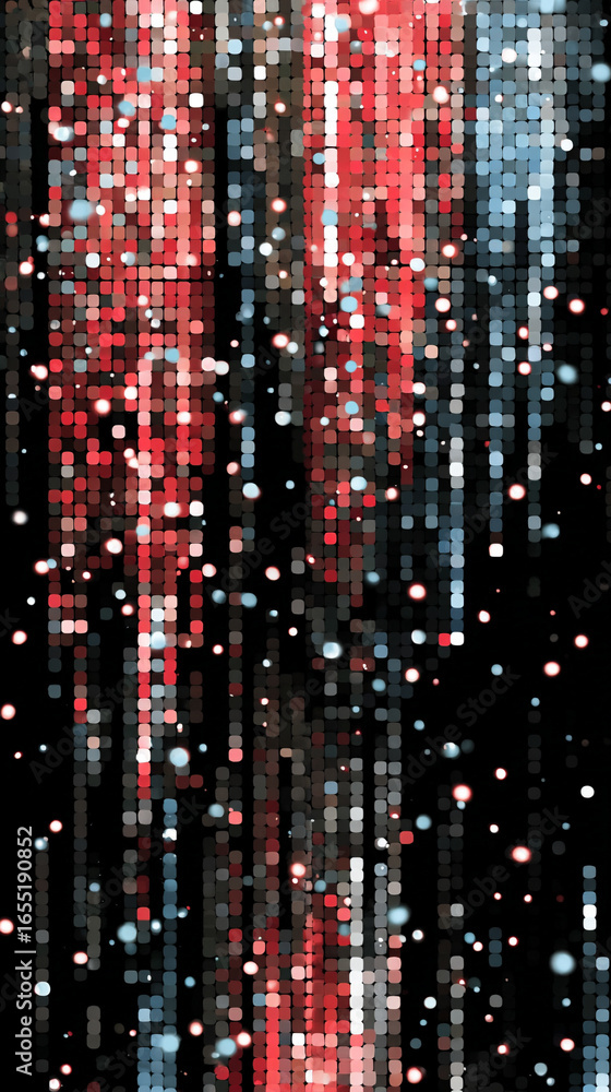 Aufkleber digital technology seamless pattern of dots and pixels, 3d rendering with futuristic design, perfect