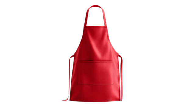 Kitchen apron mockup with clean front design for branding - isolated on transparent background 