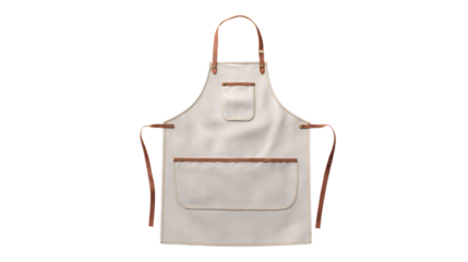 Kitchen apron mockup with clean front design for branding - isolated on transparent background 