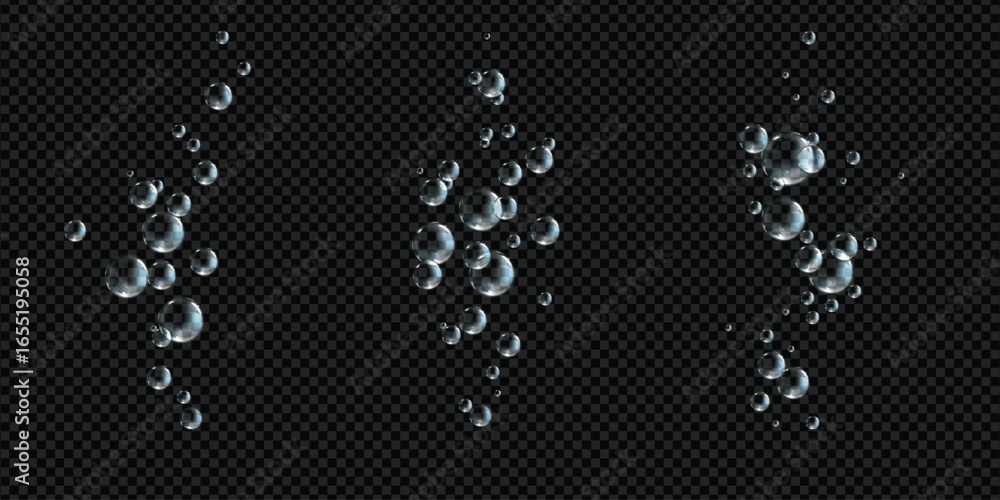 Aufkleber clear water bubble transparent floating abstract round shiny isolated transparency background clean 