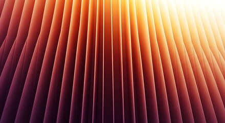 An abstract closeup of parallel lines with a warm gradient of light, creating a visually striking and textured pattern