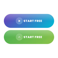 Modern digital buttons invite users to start free, offering a vibrant, engaging call to action for any app.