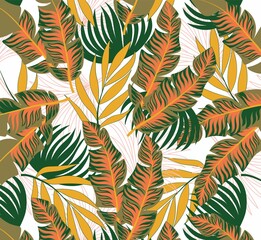 seamless background with leaves