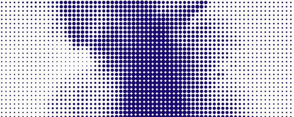 Abstract flowing dots particles wave pattern halftone gradient curve shape isolated on white background. Vector in concept of technology