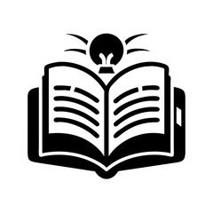 Vector art of book open reading knowledge education learning information idea insight wisdom study research intelligence creativity inspiration