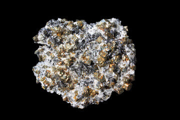 Fool's Gold, Pyrite with Quartz from the Rhodope Mountains, Bulgaria
