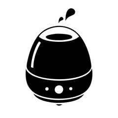 Vector art of black icon of a humidifier emitting mist  icon
