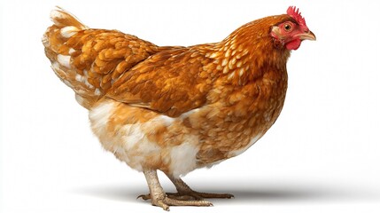 Chicken Isolated on White Background for Design Projects