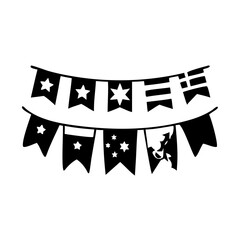 Vector art of collection of national flags as bunting for celebration and decoration