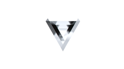 Logo reveal animation with clean shadow fade-in effect - isolated on transparent background 