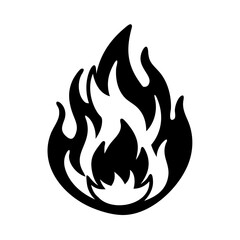 Vector art of stylized flame icon