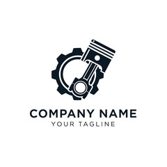 A stylized logo featuring a gear and piston, representing mechanical engineering and the automotive industry.