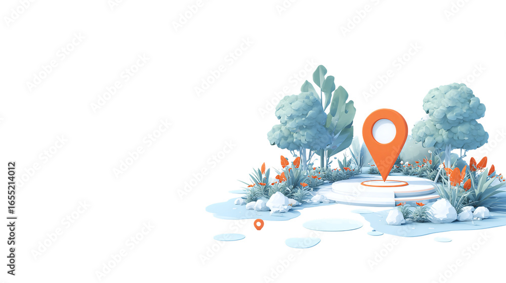 Poster navigation banner to return to homepage - isolated on transparent background