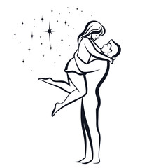 Romantic Embrace A Man Lifting a Woman in Loving Arms A Timeless Expression of Connection and Devotion