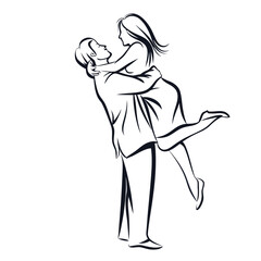 Romantic Embrace A Man Lifting a Woman in Loving Arms A Timeless Expression of Connection and Devotion