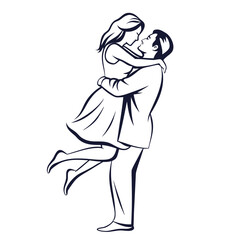 Romantic Embrace A Man Lifting a Woman in Loving Arms A Timeless Expression of Connection and Devotion