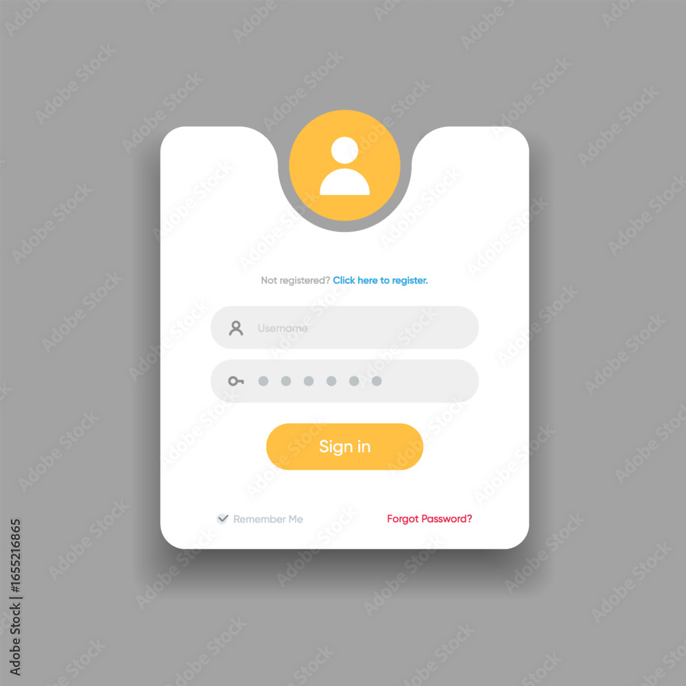 Fototapete set of sign up and sign in forms. registration and login forms page. professional and user-friendly 