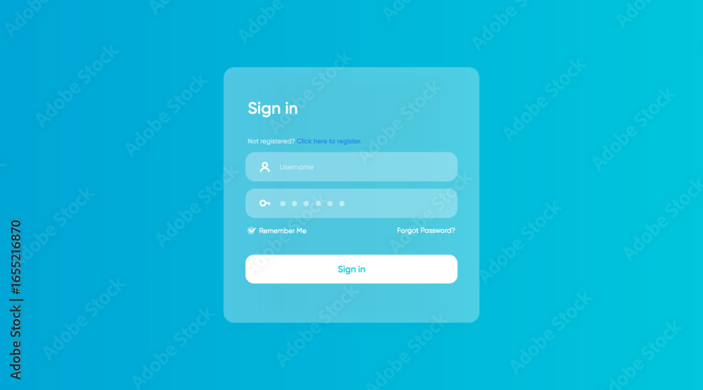 Fototapete set of sign up and sign in forms. registration and login forms page. professional and user-friendly 