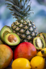 pineapple and mangos and avocados and kiwis