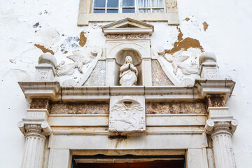 Fragment of Church of Mercy (or Igreja da Misericordia) in Faro, Algarve, Portugal