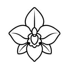 Vector Illustration Of An Orchid Icon