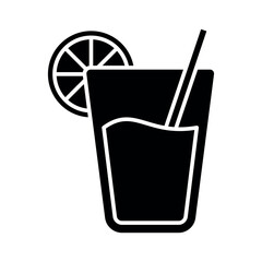 Orange Juice Icon – Fresh Citrus Drink Flat Design