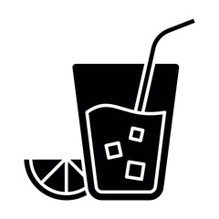 Orange Juice Icon – Fresh Citrus Drink Flat Design