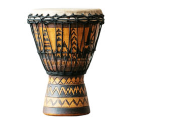 Traditional Kwanzaa drum showcasing artistic craftsmanship, cultural heritage, and ceremonial importance isolated on transparent background PNG