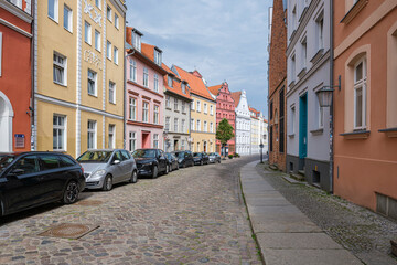 Obraz premium Charming Historic Street - Stralsund, Germany
