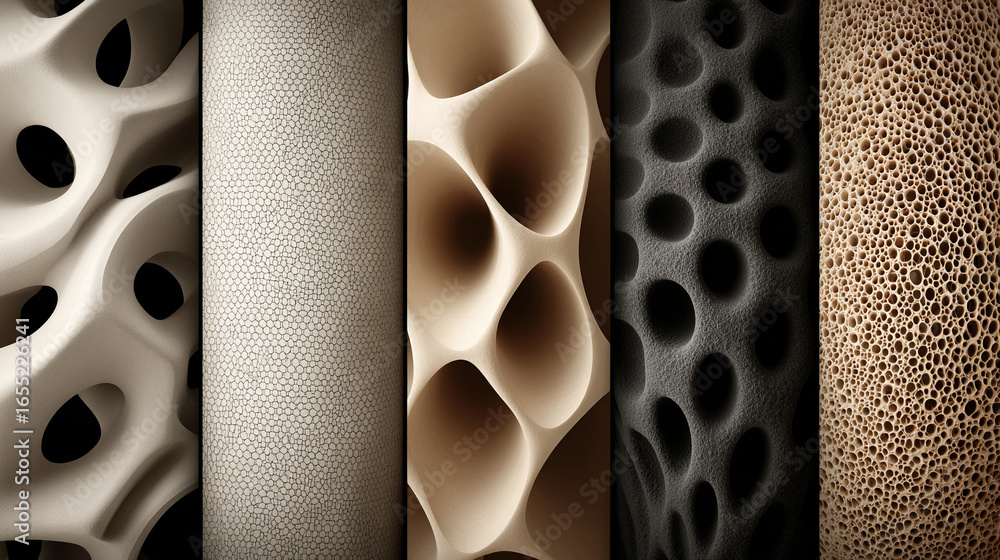Aufkleber modern design featuring textured surfaces and abstract patterns, creative visual composition ideal f