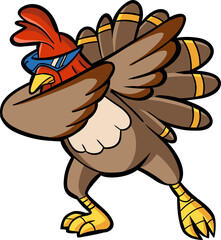 Happy Thanksgiving Day Graphic Design – Funny Turkey PNG Illustration