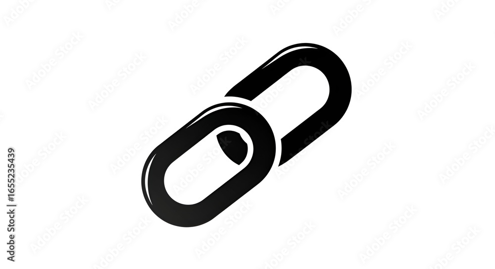 Aufkleber black chain link icon vector illustration for website design and mobile app development and graphic 