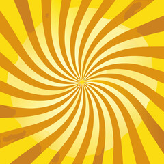 Vibrant yellow and orange sunburst pattern with a vintage feel
