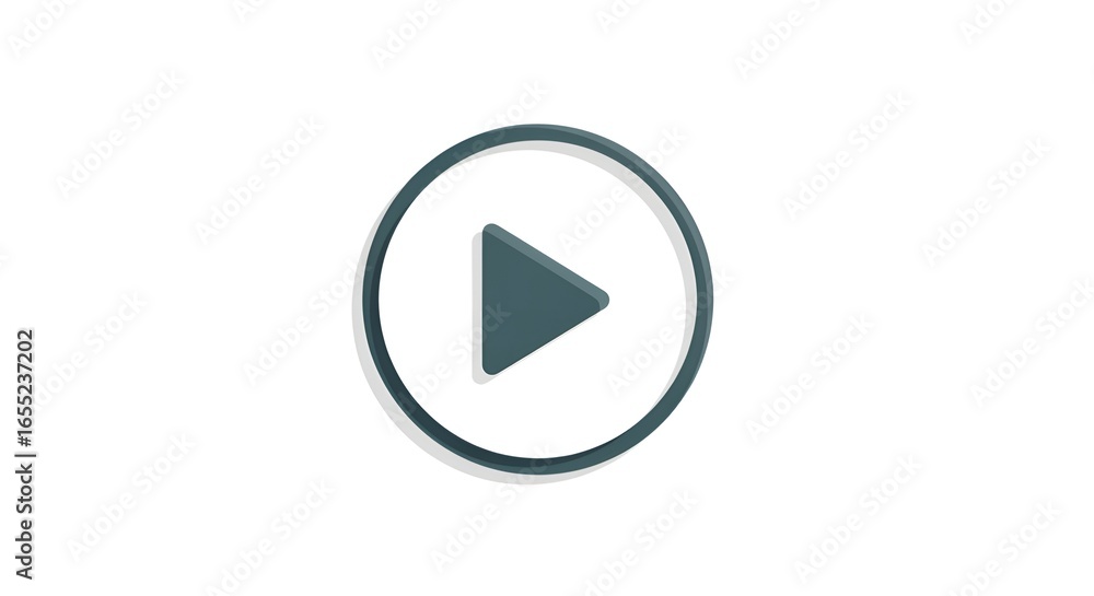Aufkleber play button icon vector illustration for video player interface and multimedia concept design elemen
