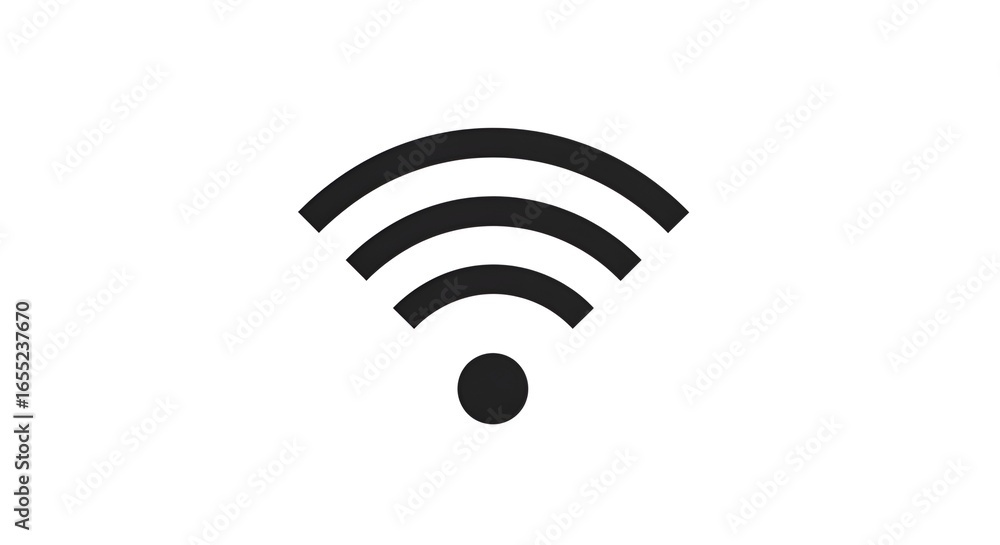 Aufkleber wifi signal icon vector illustration wireless internet network connection hotspot symbol for graphic