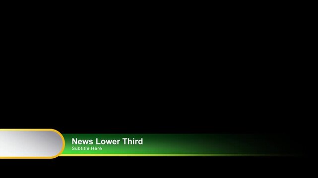 Luxury Green Lower Third Animation for Professional News