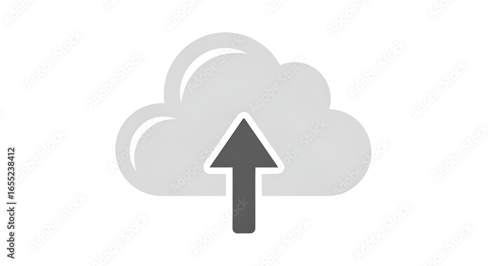 Aufkleber cloud upload icon vector illustration for website design and graphic user interface with modern styl