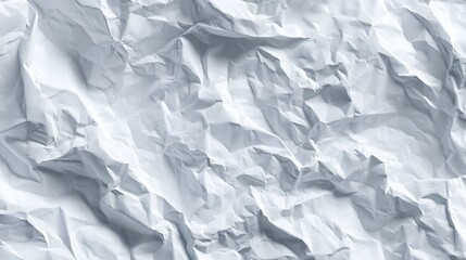 Fototapeta premium White crumpled paper texture background for graphic design and art use