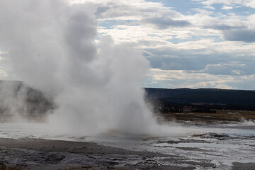 geyser in yellowstone national park