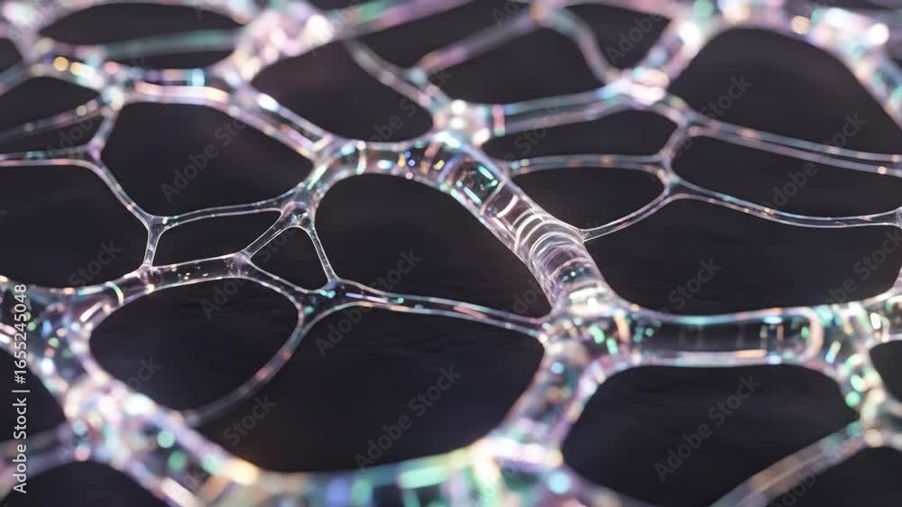 Wall mural microscopic network: a close-up view of interconnected structures