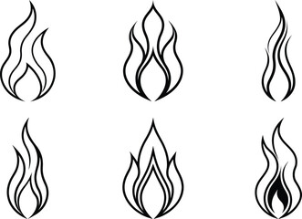 vector set of fire