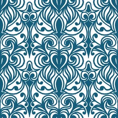 Seamless Ornamental Pattern with Vintage Swirls