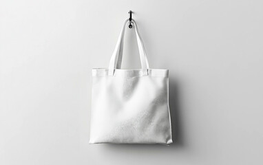 Photorealistic mockup of a fabric tote bag ideal for showcasing custom artwork and logos isolated on white background PNG