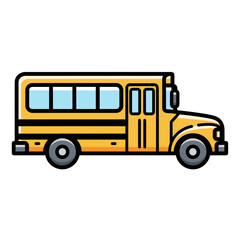 Simplified School Bus with Contours