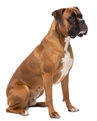 Obraz premium Boxer dog on transparent background